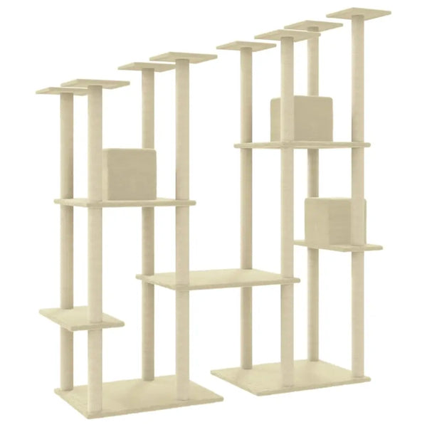 Vidaxl cat tree with sisal scratching posts cream 174 cm