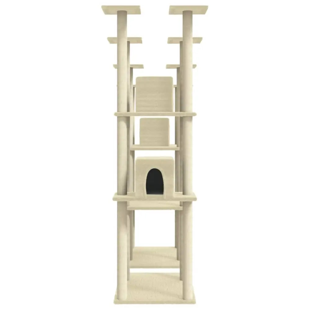 Vidaxl cat tree with sisal scratching posts cream 174 cm