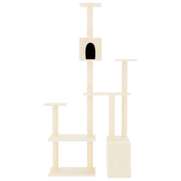 Vidaxl cat tree with sisal scratching posts cream 180 cm