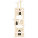 Vidaxl cat tree with sisal scratching posts cream 180 cm