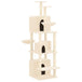 Vidaxl cat tree with sisal scratching posts cream 180 cm