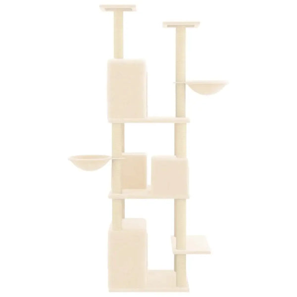 Vidaxl cat tree with sisal scratching posts cream 180 cm