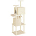 Vidaxl cat tree with sisal scratching posts cream 180 cm