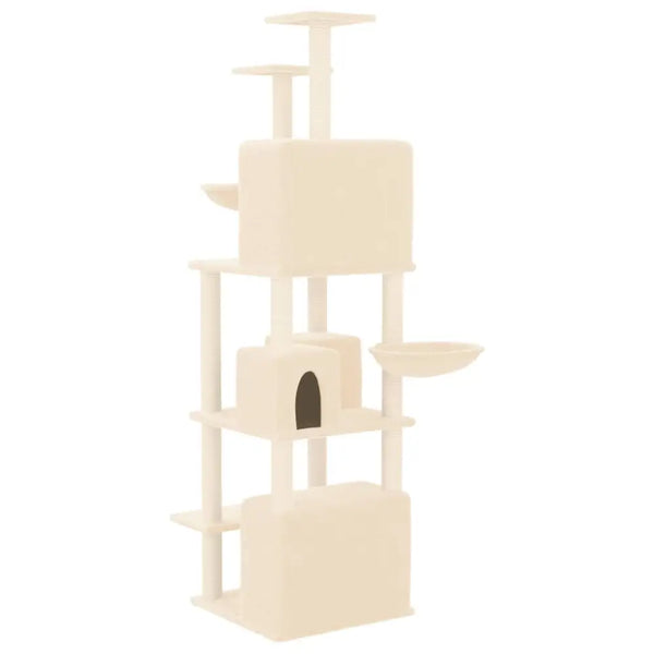 Vidaxl cat tree with sisal scratching posts cream 180 cm