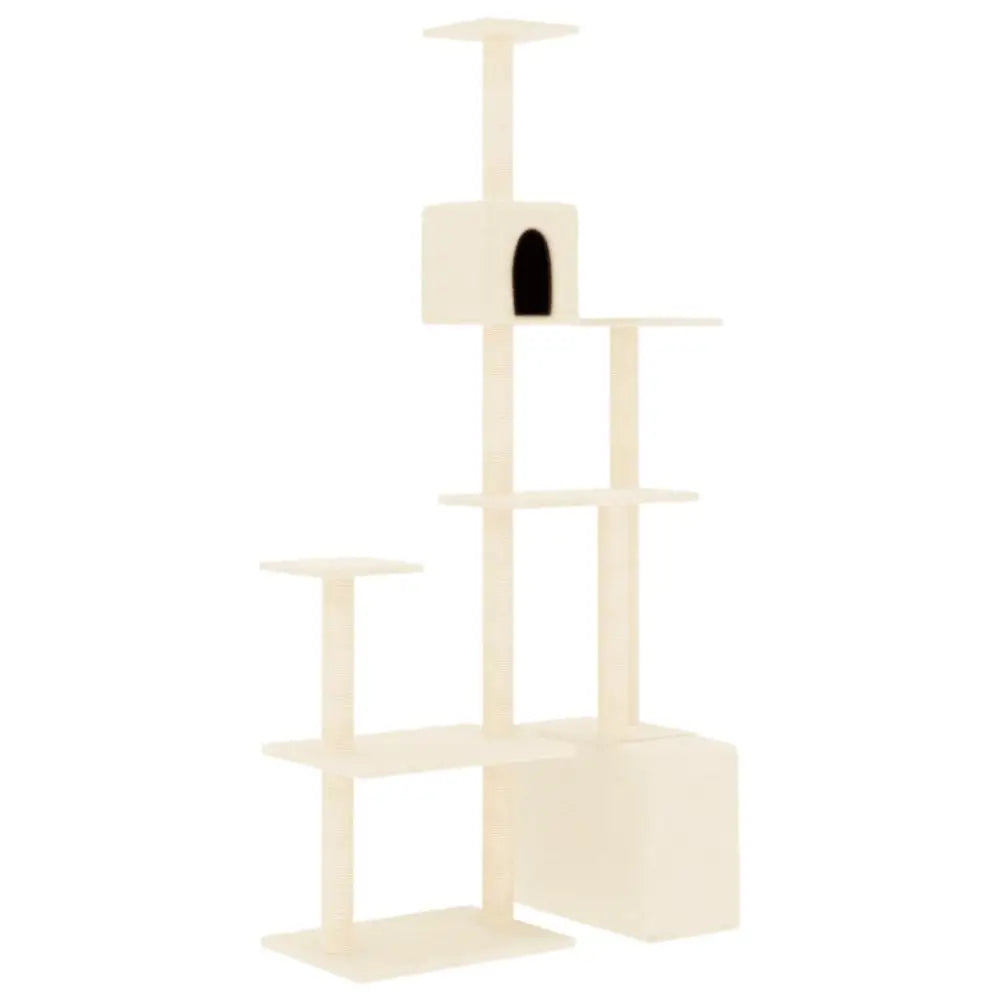 Vidaxl cat tree with sisal scratching posts cream 180 cm