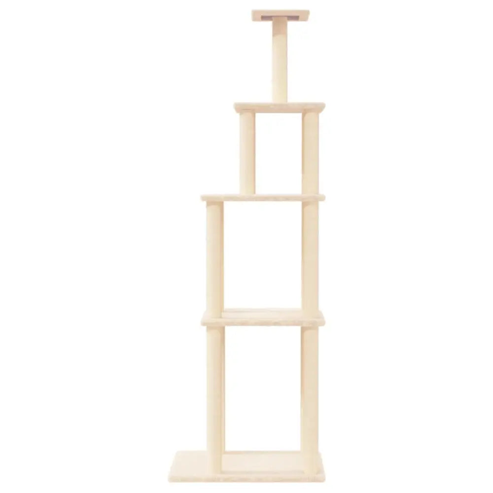 Vidaxl cat tree with sisal scratching posts cream 183 cm