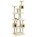 Vidaxl cat tree with sisal scratching posts cream 188 cm