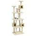 Vidaxl cat tree with sisal scratching posts cream 188 cm