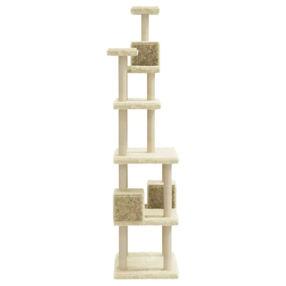 Vidaxl cat tree with sisal scratching posts cream 188 cm