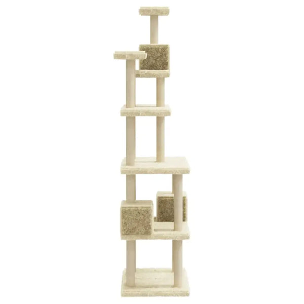 Vidaxl cat tree with sisal scratching posts cream 188 cm