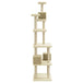 Vidaxl cat tree with sisal scratching posts cream 188 cm