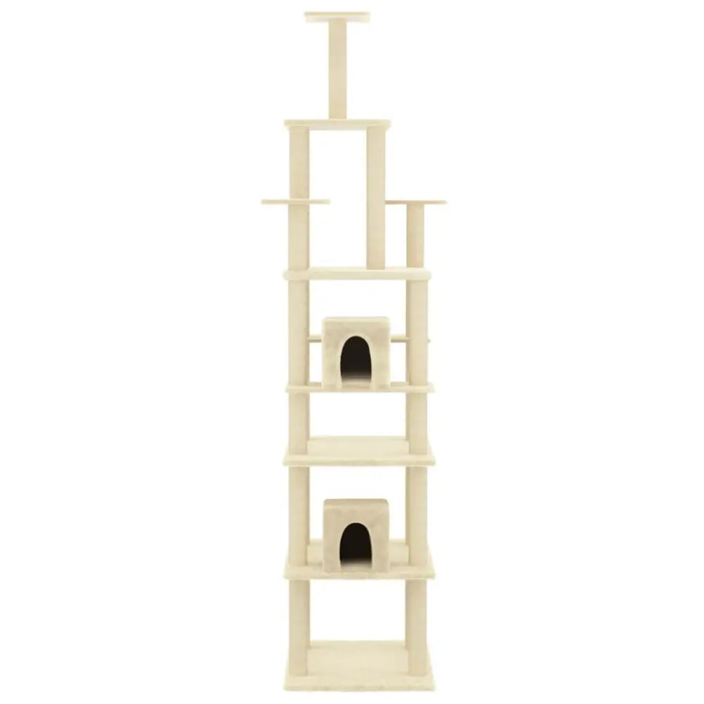 Vidaxl cat tree with sisal scratching posts cream 216 cm