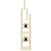 Vidaxl cat tree with sisal scratching posts cream 216 cm