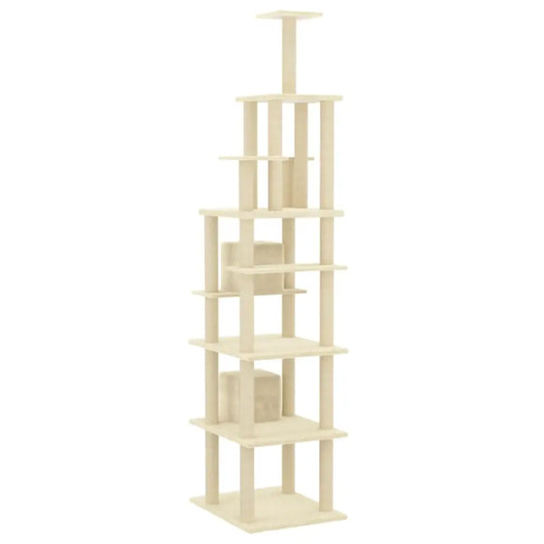 Vidaxl cat tree with sisal scratching posts cream 216 cm