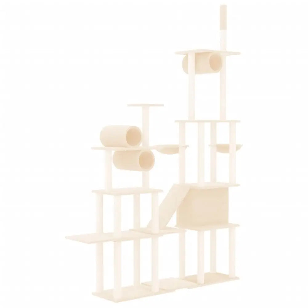 Vidaxl cat tree with sisal scratching posts cream 279 cm