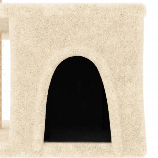 Vidaxl cat tree with sisal scratching posts cream 48 cm