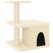 Vidaxl cat tree with sisal scratching posts cream 48 cm