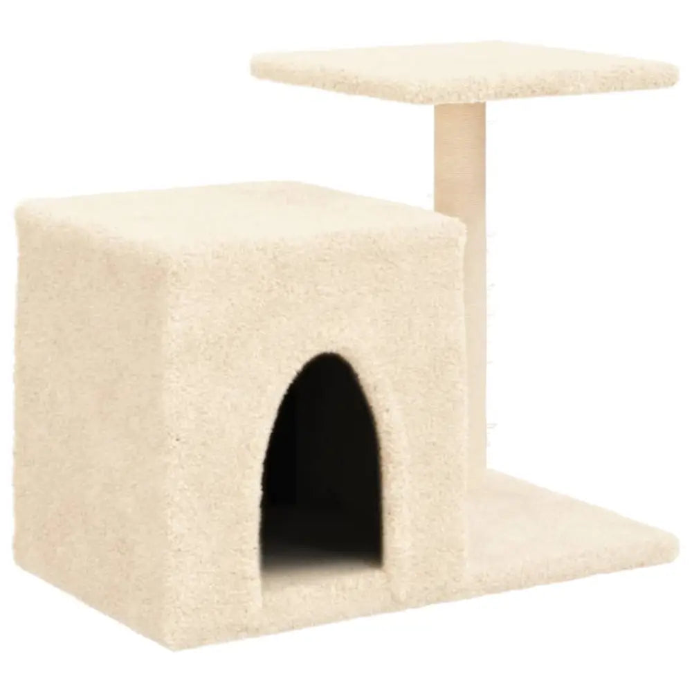 Vidaxl cat tree with sisal scratching posts cream 50.5 cm