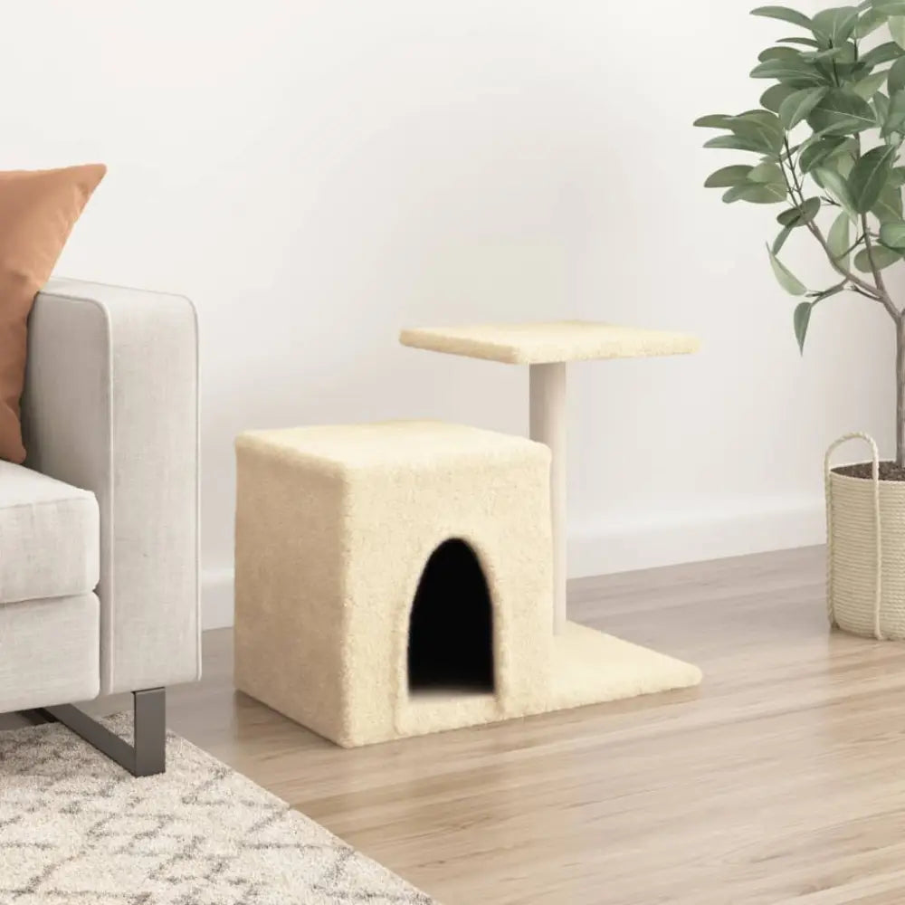 Vidaxl cat tree with sisal scratching posts cream 50.5 cm