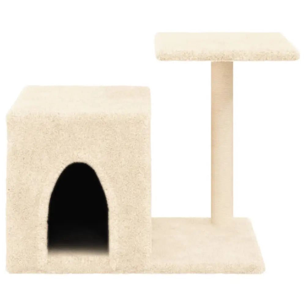 Vidaxl cat tree with sisal scratching posts cream 50.5 cm