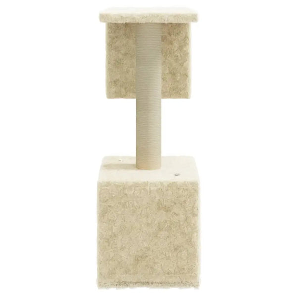 Vidaxl cat tree with sisal scratching posts cream 60 cm