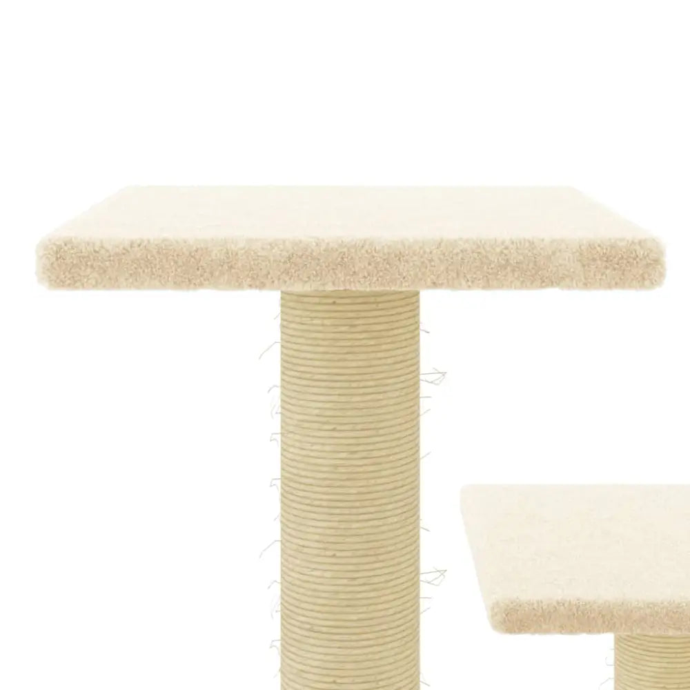 Vidaxl cat tree with sisal scratching posts cream 61 cm