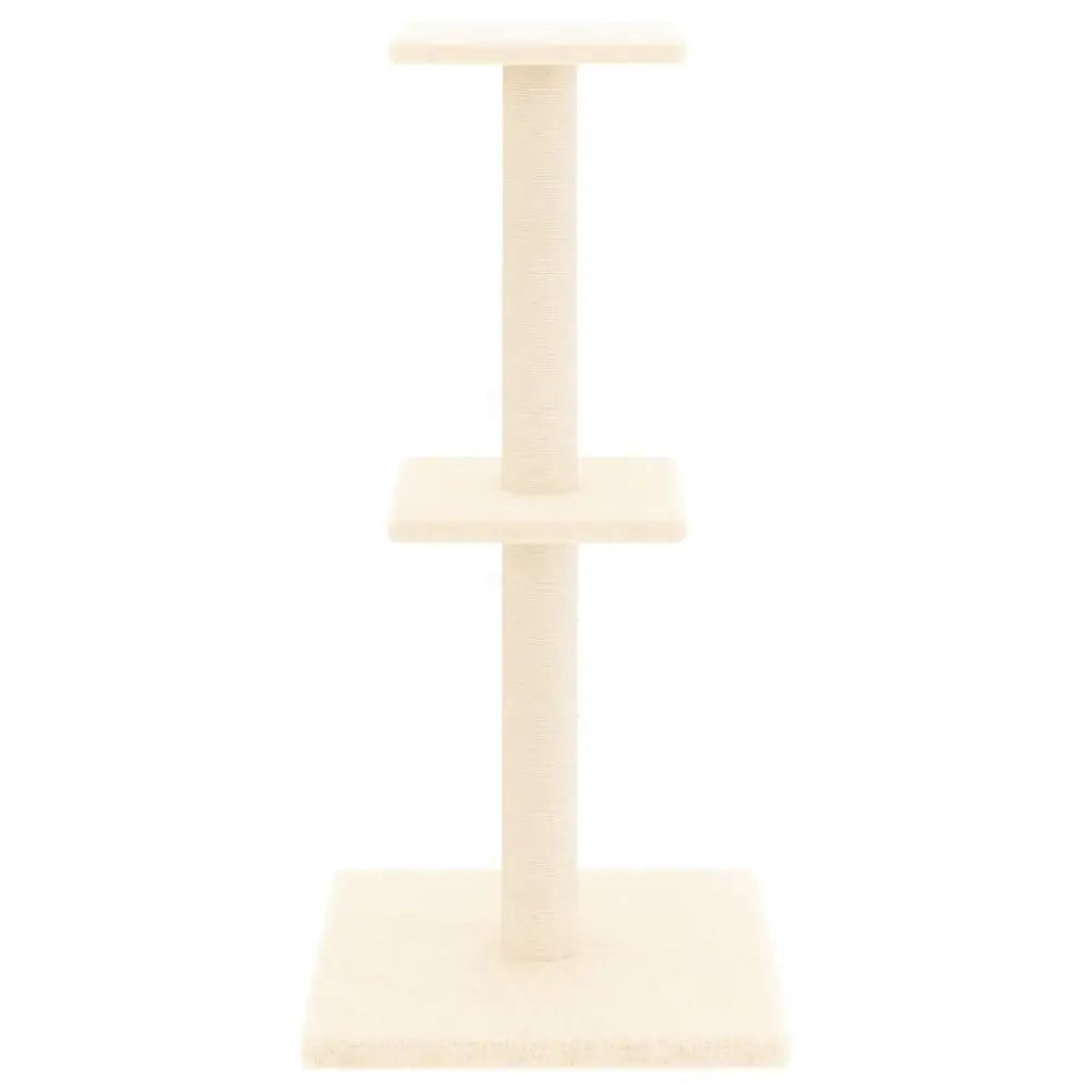 Vidaxl cat tree with sisal scratching posts cream 73 cm