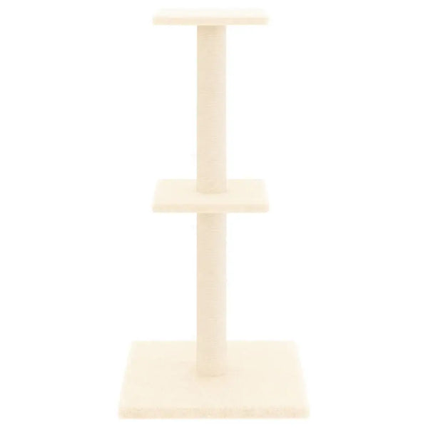 Vidaxl cat tree with sisal scratching posts cream 73 cm