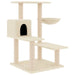 Vidaxl cat tree with sisal scratching posts cream 82.5 cm