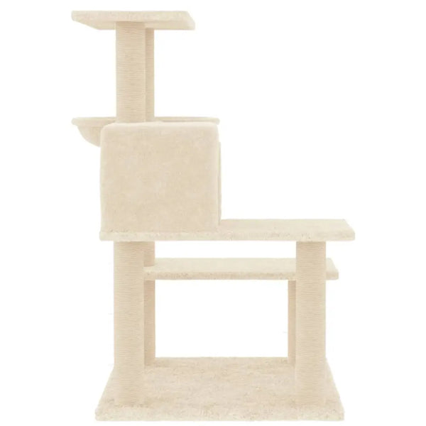 Vidaxl cat tree with sisal scratching posts cream 82.5 cm