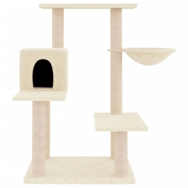 Vidaxl cat tree with sisal scratching posts cream 82.5 cm