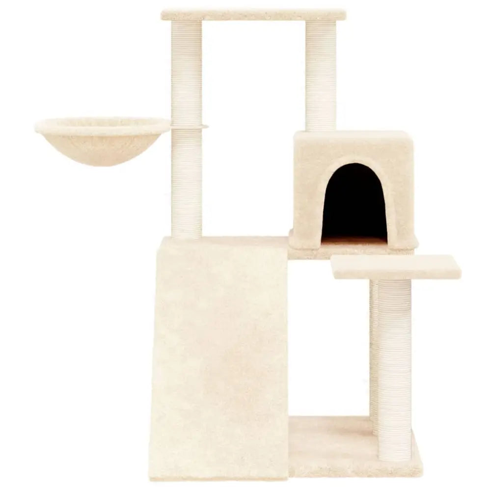 Vidaxl cat tree with sisal scratching posts cream 82 cm