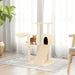 Vidaxl cat tree with sisal scratching posts cream 82 cm