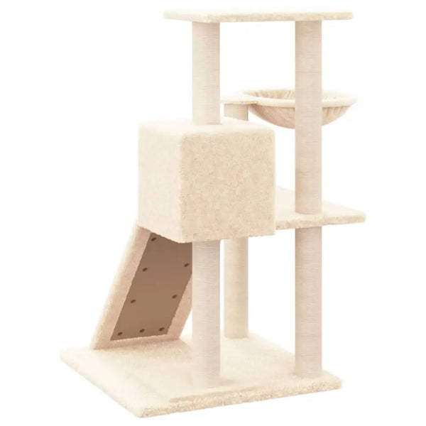 Vidaxl cat tree with sisal scratching posts cream 82 cm