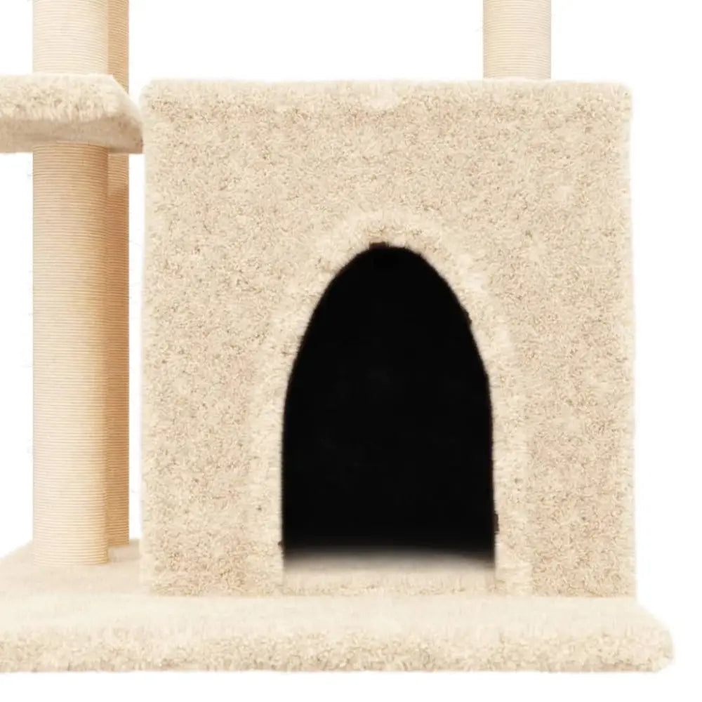 Vidaxl cat tree with sisal scratching posts cream 83.5 cm