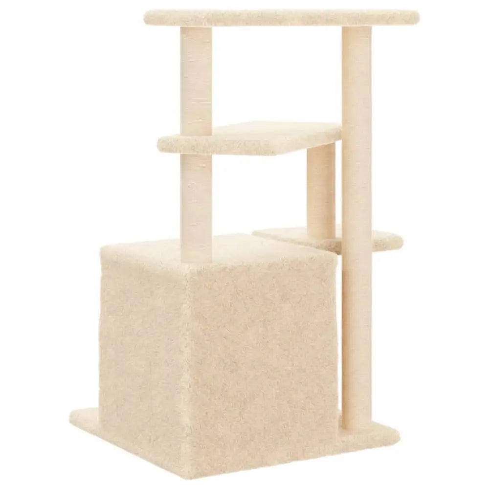 Vidaxl cat tree with sisal scratching posts cream 83.5 cm