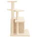 Vidaxl cat tree with sisal scratching posts cream 83.5 cm