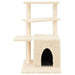 Vidaxl cat tree with sisal scratching posts cream 83.5 cm