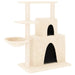 Vidaxl cat tree with sisal scratching posts cream 83 cm