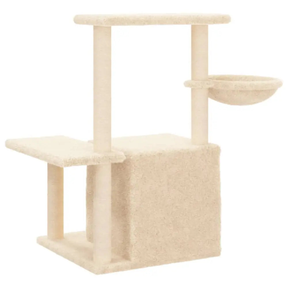 Vidaxl cat tree with sisal scratching posts cream 83 cm