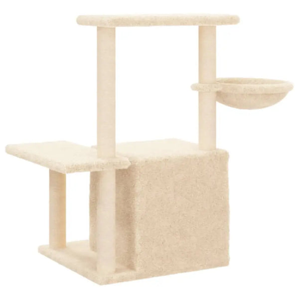 Vidaxl cat tree with sisal scratching posts cream 83 cm