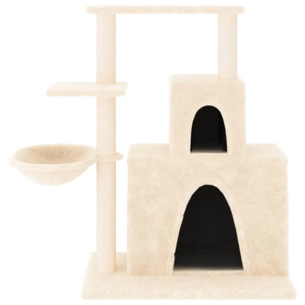 Vidaxl cat tree with sisal scratching posts cream 83 cm