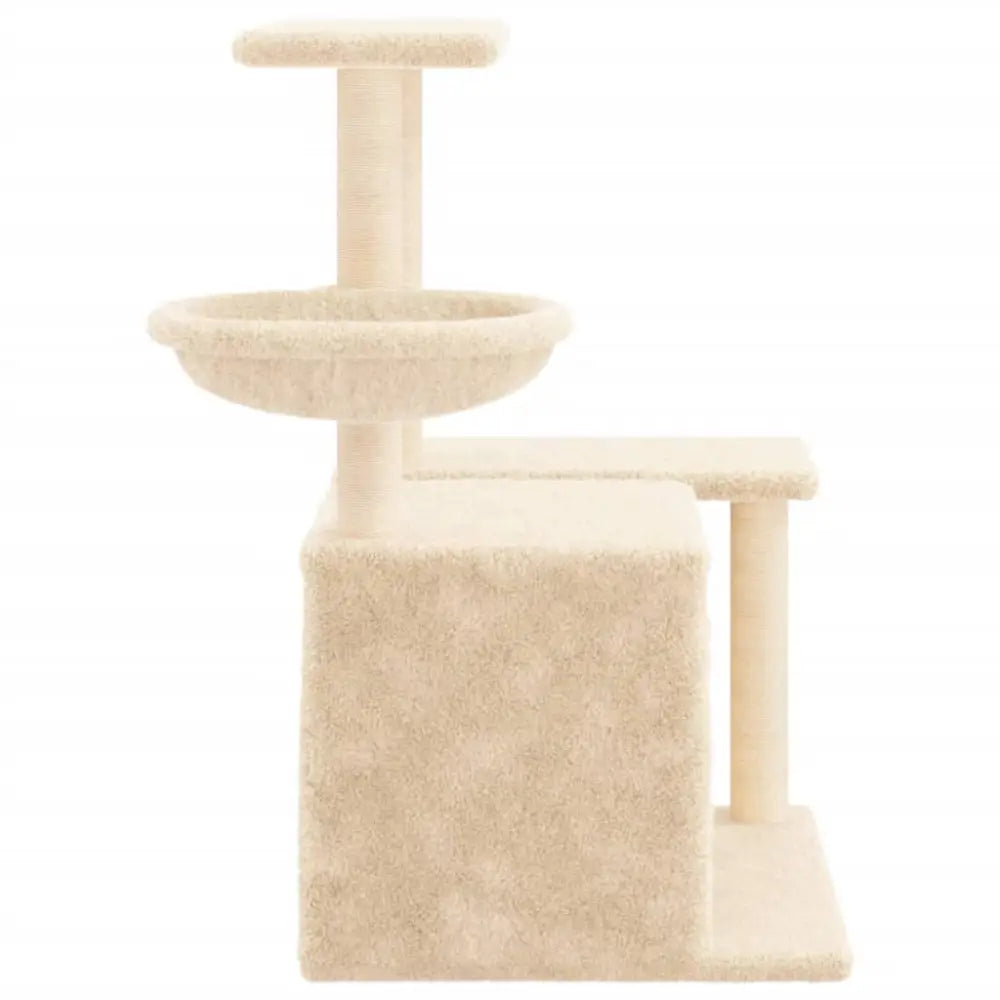 Vidaxl cat tree with sisal scratching posts cream 83 cm