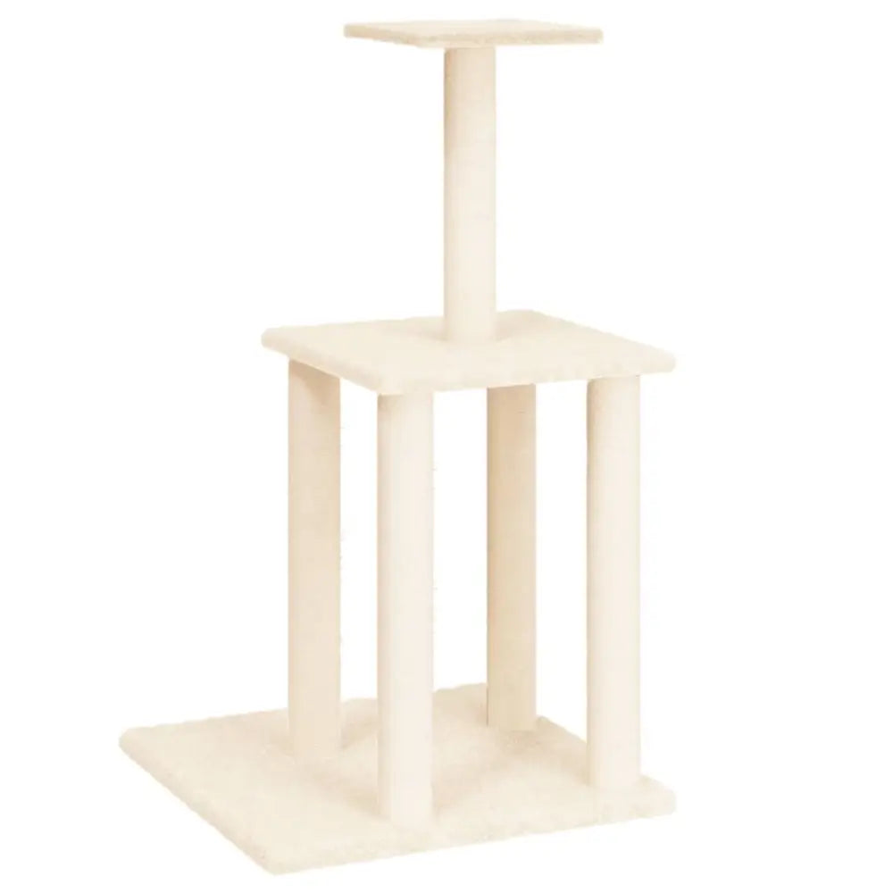 Vidaxl cat tree with sisal scratching posts cream 85.5 cm