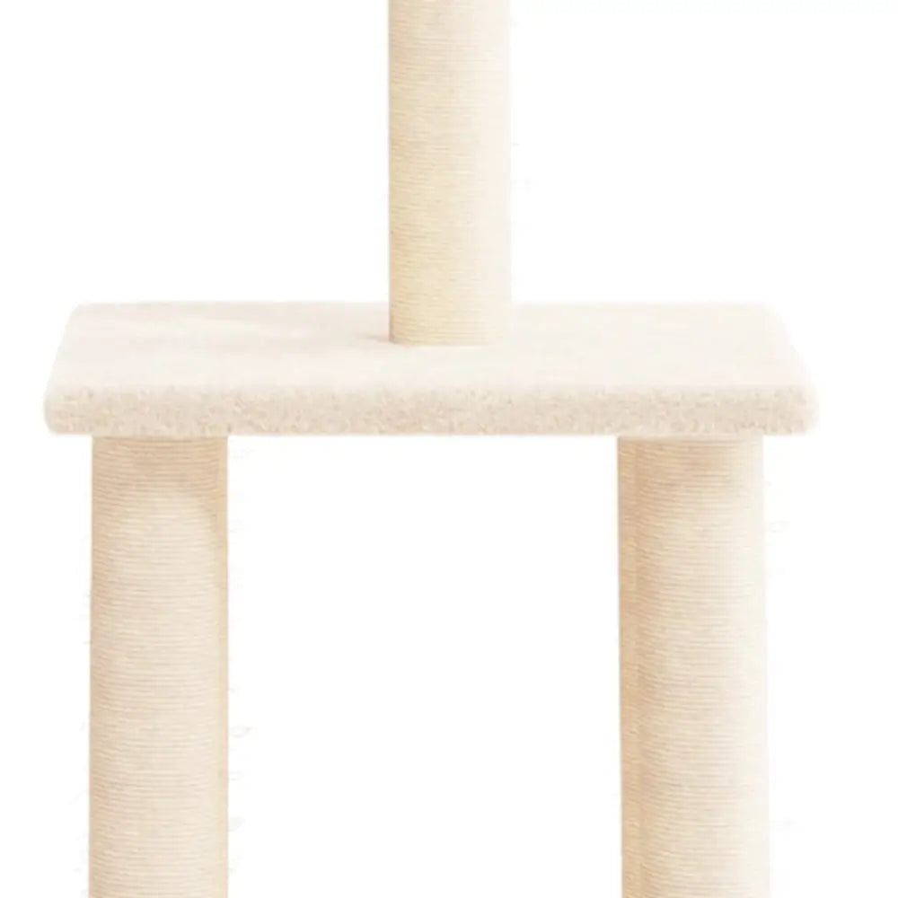 Vidaxl cat tree with sisal scratching posts cream 85.5 cm