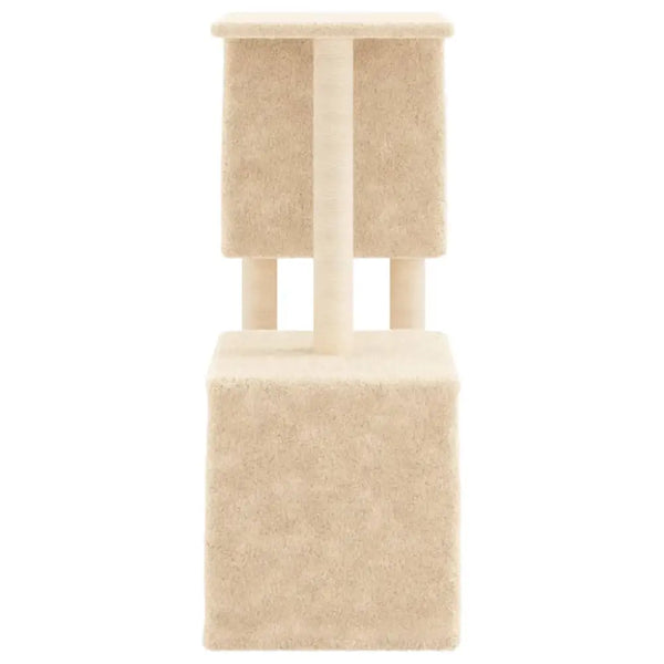 Vidaxl cat tree with sisal scratching posts cream 86 cm