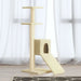 Vidaxl cat tree with sisal scratching posts cream 92 cm