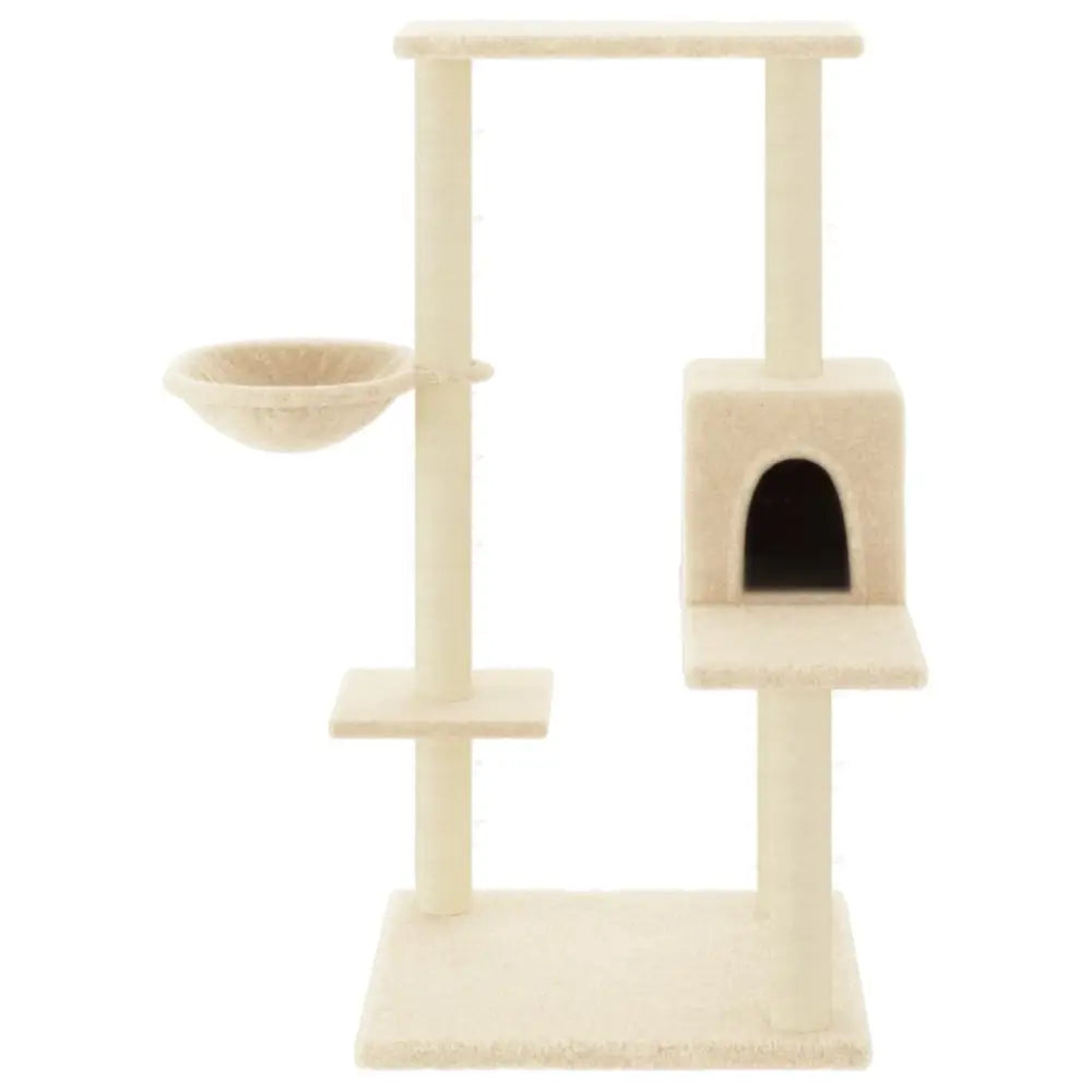 Vidaxl cat tree with sisal scratching posts cream 95 cm