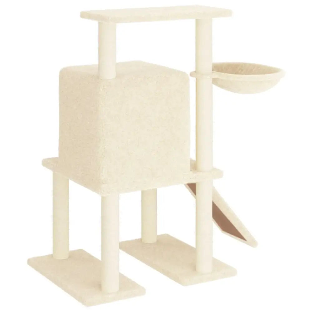 Vidaxl cat tree with sisal scratching posts cream 96.5 cm