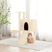 Vidaxl cat tree with sisal scratching posts cream 96 cm